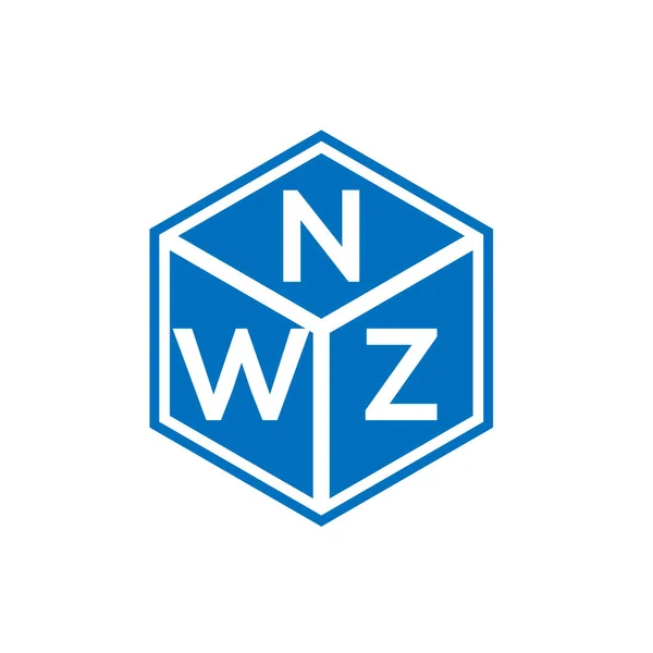 Nwz Betű Logó Design Fekete Háttér Nwz Kreatív Kezdőbetűk Levél — Stock Vector