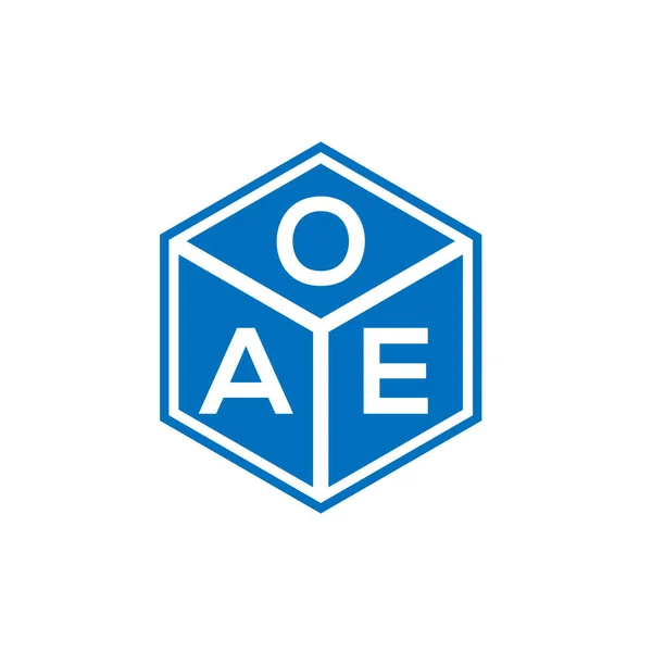 Design Logotipo Carta Oae Fundo Preto Oae Iniciais Criativas Conceito —  Vetores de Stock