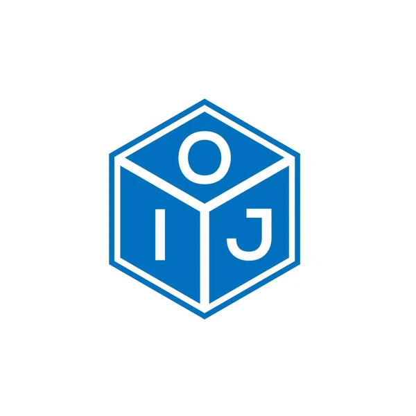 Oij Logo Ontwerp Zwarte Achtergrond Oij Creatieve Initialen Letter Logo — Stockvector