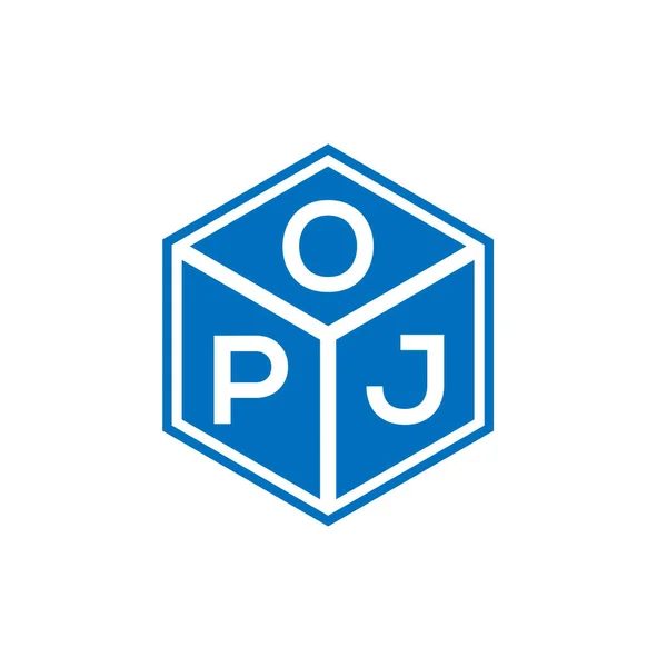 Σχεδιασμός Λογότυπου Επιστολής Opj Μαύρο Φόντο Δημιουργικά Αρχικά Του Opj — Διανυσματικό Αρχείο