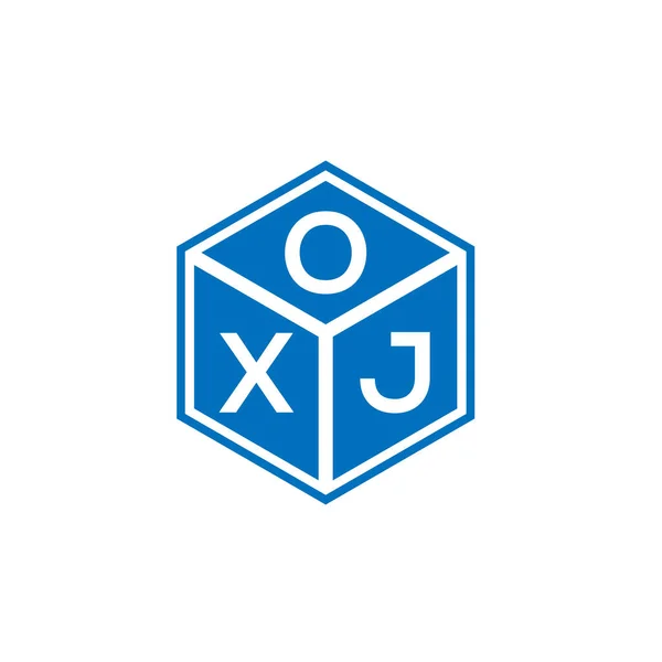 Oxj Logo Ontwerp Zwarte Achtergrond Oxj Creatieve Initialen Letter Logo — Stockvector