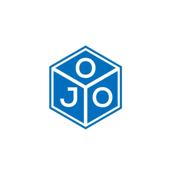 Літерний Дизайн Логотипу Ojo Чорному Тлі Творчі Ініціали Ojo Мають — стоковий вектор
