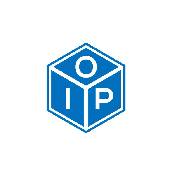 Дизайн Логотипу Oip Букви Чорному Тлі Творчі Ініціали Oip Мають — стоковий вектор
