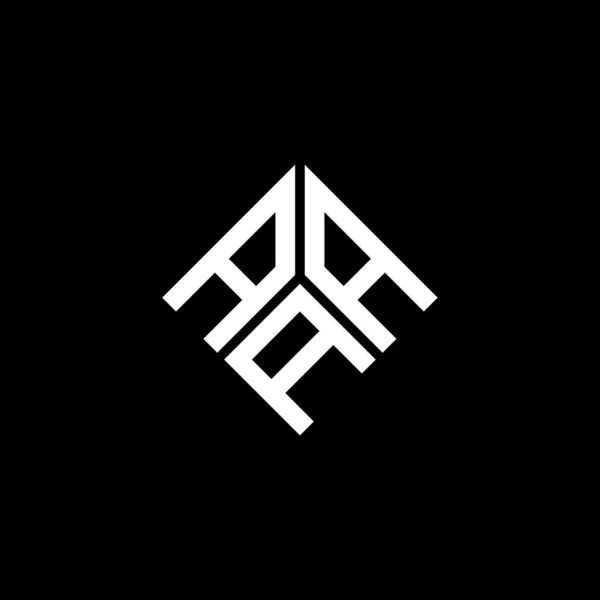 Aaa Lettre Logo Design Sur Fond Noir Aaa Initiales Créatives — Image vectorielle