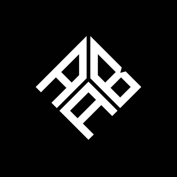Aba Písmeno Logo Design Černém Pozadí Aba Kreativní Iniciály Písmeno — Stockový vektor