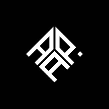 Siyah arka planda APA harf logosu tasarımı. APA yaratıcı harfler logosu konsepti. APA harf tasarımı.