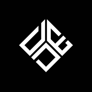 Siyah arka planda DED mektup logosu tasarımı. Yaratıcı harflerin baş harfleri logo konsepti. DED harf tasarımı.