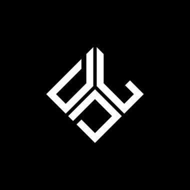 Siyah arkaplanda DLD harf logosu tasarımı. DLD yaratıcı harfler logosu konsepti. DLD harf tasarımı.