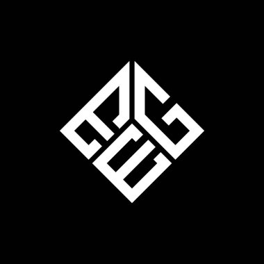Siyah arkaplanda EGE harf logosu tasarımı. EGE yaratıcı harflerin baş harfleri logo kavramı. EGE harf tasarımı.