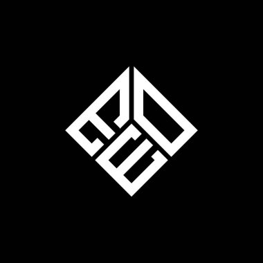 Siyah arka planda EOE harf logosu tasarımı. EOE yaratıcı harflerin baş harfleri logo kavramı. EOE harf tasarımı.