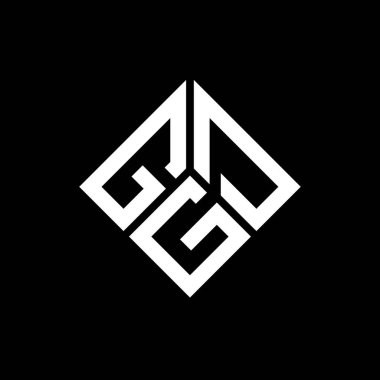 Siyah arka planda GDG harf logosu tasarımı. GDG yaratıcı harflerin baş harfleri logo kavramı. GDG harf tasarımı.