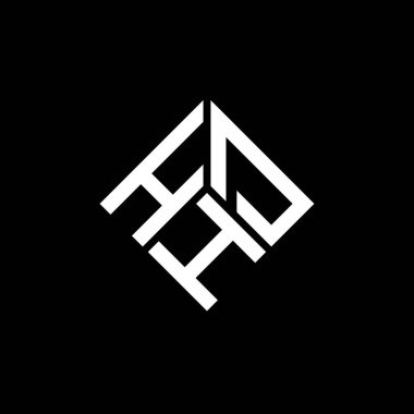 Siyah arka planda HDH harf logosu tasarımı. HDH yaratıcı harflerin baş harfleri logo kavramı. HDH harf tasarımı.