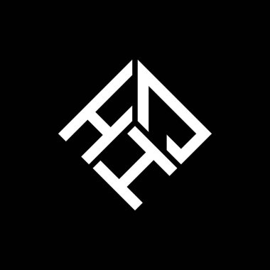 Siyah arka planda HJH harf logosu tasarımı. HJH yaratıcı harflerin baş harfleri logo kavramı. HJH harf tasarımı.