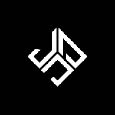 Siyah arkaplan üzerine JDJ harf logosu tasarımı. JDJ yaratıcı harfler logosu konsepti. JDJ harf tasarımı.