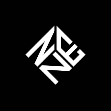 Siyah arkaplanda NEN harfi logo tasarımı. NEN yaratıcı harfler logosu konsepti. NEN harf tasarımı.