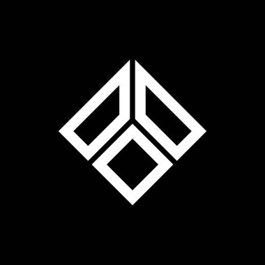 Siyah arka planda OOOO harf logosu tasarımı. Yaratıcı harflerin baş harfleri logo konsepti. OOOO harf tasarımı.