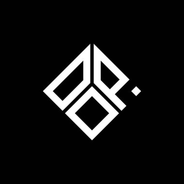 Siyah arka planda OPO harf logosu tasarımı. OPO yaratıcı harflerin baş harfleri logo kavramı. OPO harf tasarımı.