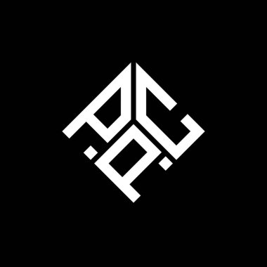 Siyah arkaplanda PCP harf logosu tasarımı. PCP yaratıcı harflerin baş harfleri logo kavramı. PCP harf tasarımı.