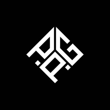 Siyah arkaplanda PGP harf logosu tasarımı. PGP yaratıcı harf logosu konsepti. PGP harf tasarımı.