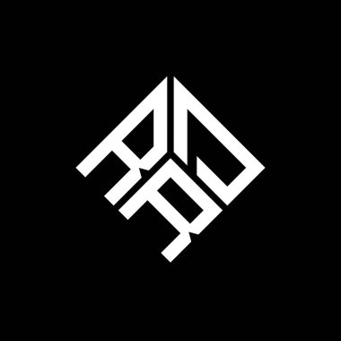 Siyah arka planda RDR harf logosu tasarımı. RDR yaratıcı harflerin baş harfleri logo kavramı. RDR harf tasarımı.