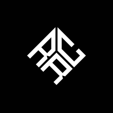 Siyah arka planda RCR harf logosu tasarımı. RCR yaratıcı harflerin baş harfleri logo kavramı. RCR harf tasarımı.