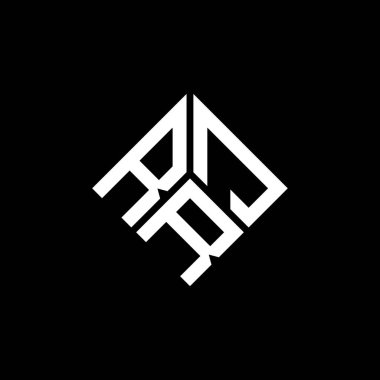 Siyah arka planda RJR harf logosu tasarımı. RJR yaratıcı harflerin baş harfleri logo kavramı. RJR harf tasarımı.