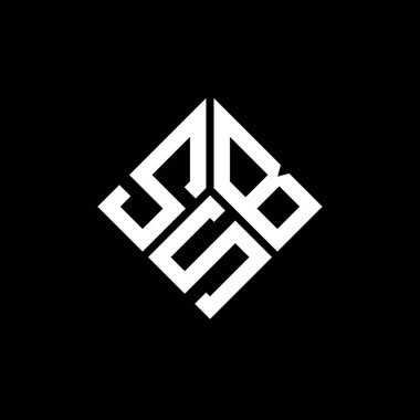Siyah arka planda SBS harf logosu tasarımı. SBS yaratıcı harflerin baş harfleri logo kavramı. SBS harf tasarımı.