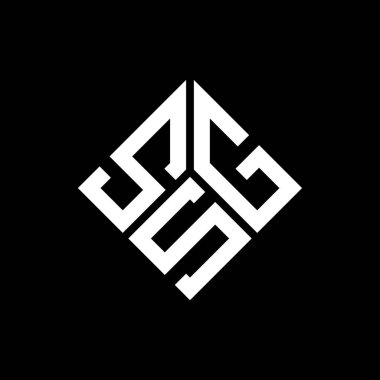 Siyah arka planda SGS harfi logo tasarımı. SGS yaratıcı harfler logosu konsepti. SGS harf tasarımı.