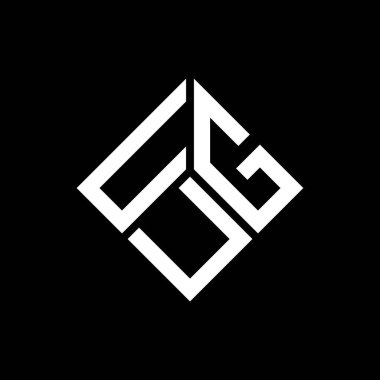 Siyah arka planda UGU harf logosu tasarımı. UGU yaratıcı harflerin baş harfleri logo kavramı. UGU harf tasarımı.