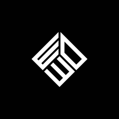 Vay canına. Siyah arka planda logo tasarımı. Yaratıcı harflerin baş harfleri logo kavramı. Wow harf tasarımı.