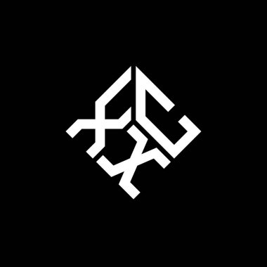 Siyah arkaplanda XCX harf logosu tasarımı. XCX yaratıcı harflerin baş harfleri logo kavramı. XCX harf tasarımı.
