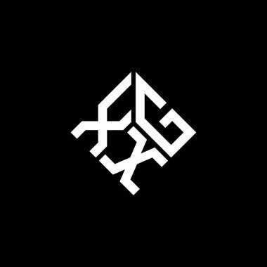 Siyah arkaplanda XGX harf logosu tasarımı. XGX yaratıcı harf logosu konsepti. XGX harf tasarımı.