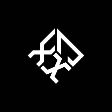 Siyah arkaplanda XJX harf logosu tasarımı. XJX yaratıcı harf logosu konsepti. XJX harf tasarımı.