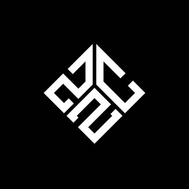 Siyah arkaplanda ZCZ harf logosu tasarımı. ZCZ yaratıcı harflerin baş harfleri logo kavramı. ZCZ harf tasarımı.