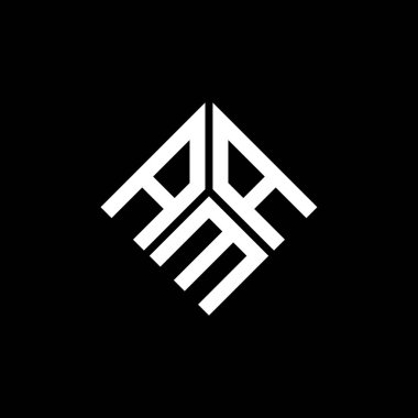 Siyah arkaplanda AAM harfi logosu tasarımı. AAM yaratıcı harfler logosu konsepti. AAM harf tasarımı.