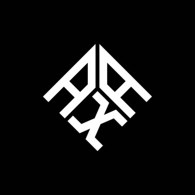 Siyah arkaplanda AAX harfli logo tasarımı. AAX yaratıcı harflerin baş harfleri logo kavramı. AAX harf tasarımı.