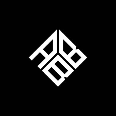 ABB harfi logo tasarımı siyah arka planda. ABB yaratıcı harflerin baş harfleri logo kavramı. ABB harf tasarımı.