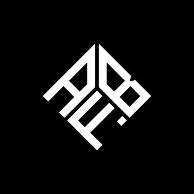 Siyah arka planda ABF harf logosu tasarımı. ABF yaratıcı harflerin baş harfleri logo kavramı. ABF harf tasarımı.