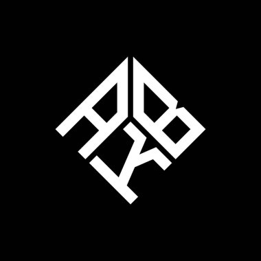 ABK harf logo tasarımı siyah arka planda. ABK yaratıcı harflerin baş harfleri logo kavramı. ABK harf tasarımı.