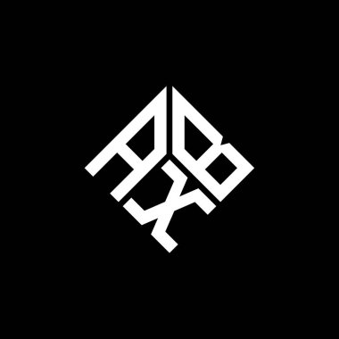 Siyah arka planda ABX harfli logo tasarımı. ABX yaratıcı harflerin baş harfleri logo kavramı. ABX harf tasarımı.
