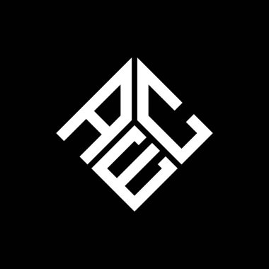Siyah arka planda ACE harf logosu tasarımı. ACE yaratıcı harflerin baş harfleri logo kavramı. ACE harf tasarımı.