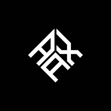 Siyah arka planda AXA harf logosu tasarımı. AXA yaratıcı harf logosu konsepti. AXA harf tasarımı.
