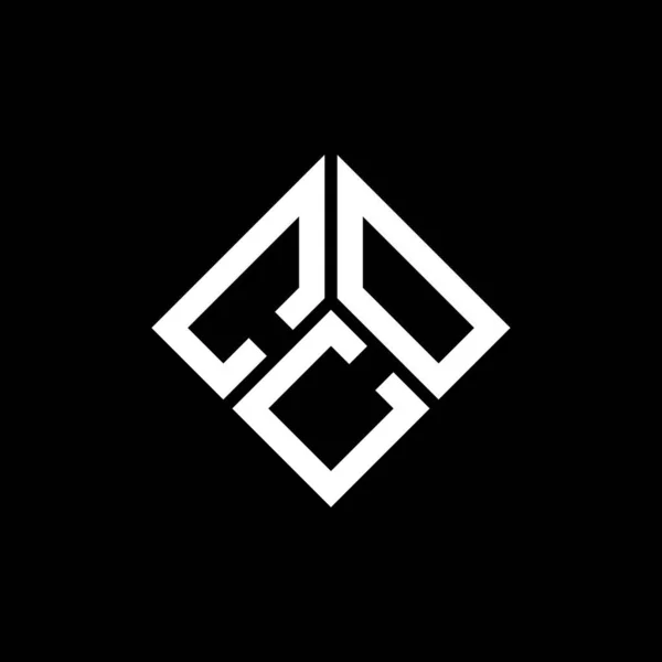 Diseño Del Logotipo Letra Coc Sobre Fondo Negro Coc Iniciales — Vector de stock