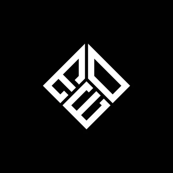 Diseño Del Logotipo Letra Eoe Sobre Fondo Negro Eoe Iniciales — Vector de stock