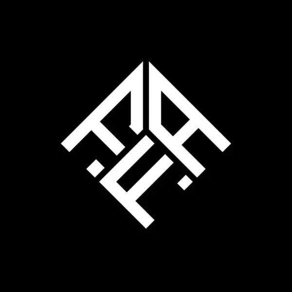 Faf Brev Logotyp Design Svart Bakgrund Faf Kreativa Initialer Brev — Stock vektor