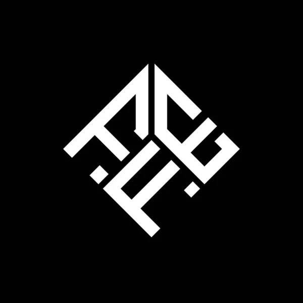 Σχεδιασμός Λογότυπου Γράμματος Fef Μαύρο Φόντο Fef Δημιουργική Αρχικά Γράμμα — Διανυσματικό Αρχείο