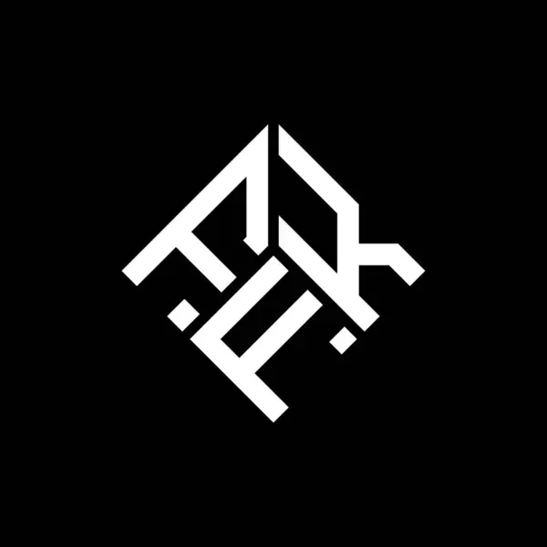 Diseño Del Logotipo Letra Fkf Sobre Fondo Negro Fkf Iniciales — Archivo Imágenes Vectoriales