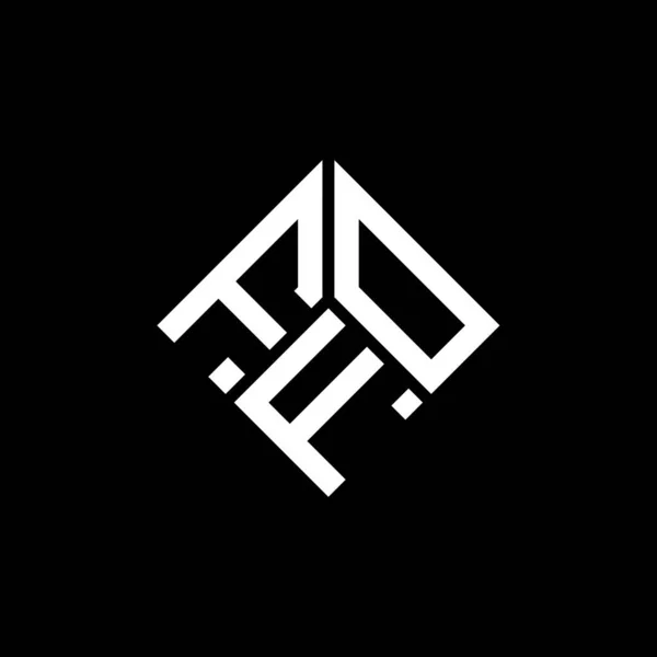 Diseño Del Logotipo Letra Fof Sobre Fondo Negro Fof Iniciales — Archivo Imágenes Vectoriales