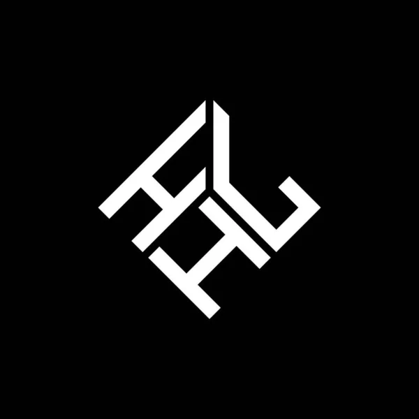 Hlh Lettre Logo Design Sur Fond Noir Hlh Initiales Créatives — Image vectorielle
