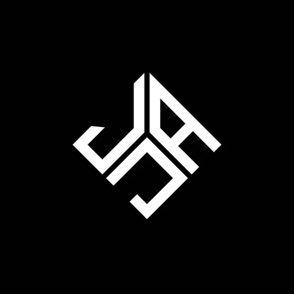 Jaj Lettre Logo Design Sur Fond Noir Jaj Initiales Créatives — Image vectorielle